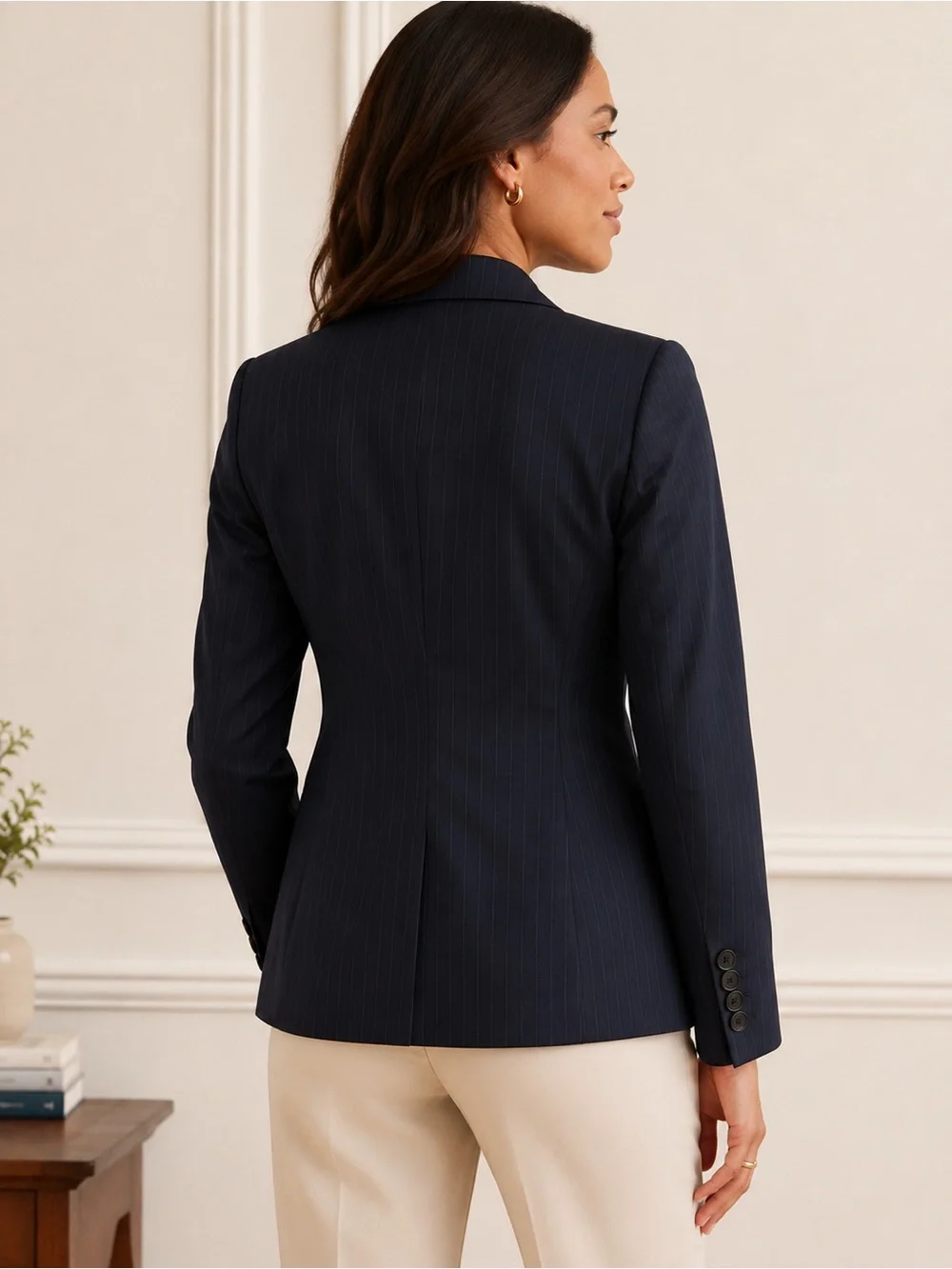 J.Crew 1035 Super 120s Wool Pinstripe Blazer Size 10 | 100% Wool | Career
